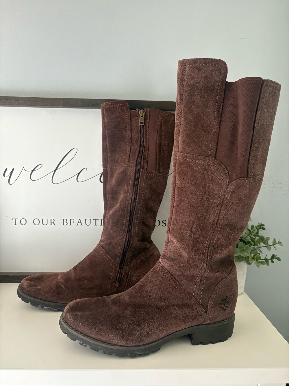 Timberland Brown Suede Mid-Calf Boots